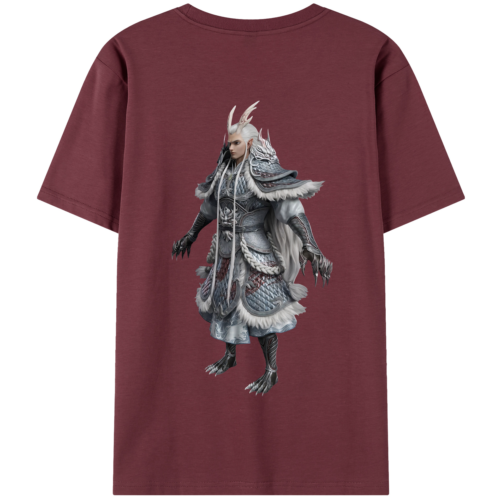 （画像用） Ne Zha 2 ナタ 魔童の大暴れ 綿100％半袖Tシャツ（背面プリント）